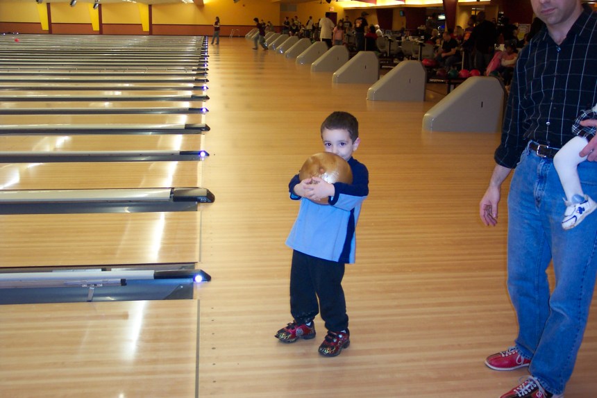 Alex's first bowling