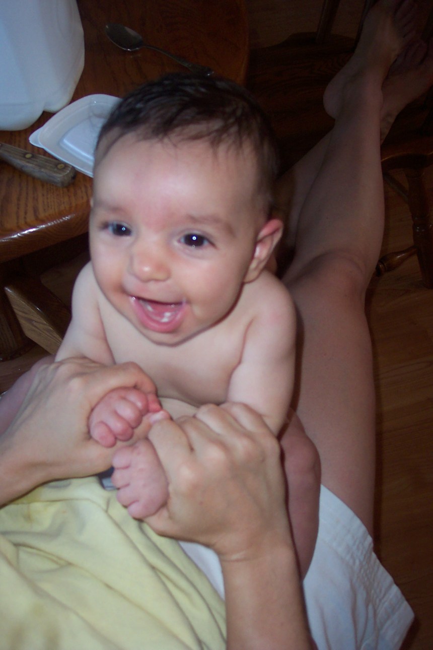 5. Darn it! You caught me! Well, at least I’m upholding my daddy’s tradition of having my best pictures taken WITHOUT a shirt on!