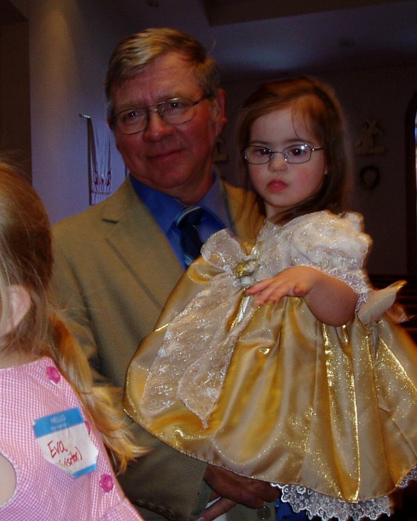 Dad and Julianna, at Nicholas's baptism 4/26/09