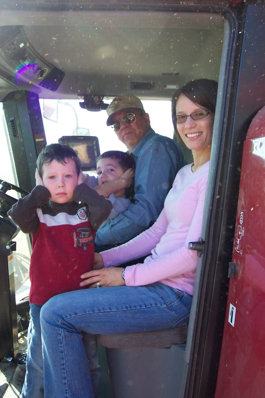 They were grinning madly until I opened the cab door to take a picture.