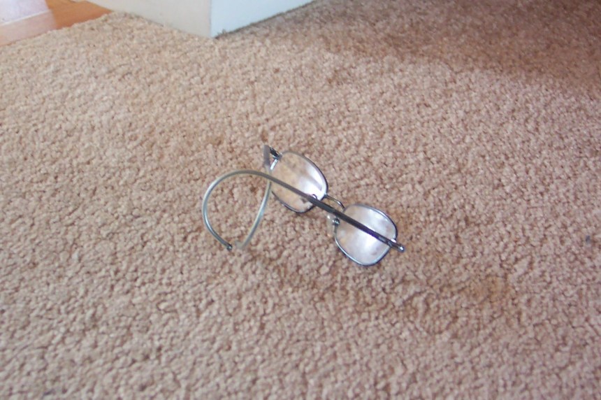 Glasses on the floor