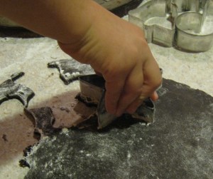 cutting cookies