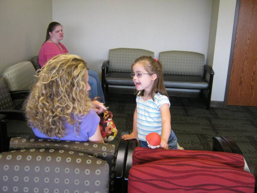 Julianna making friends