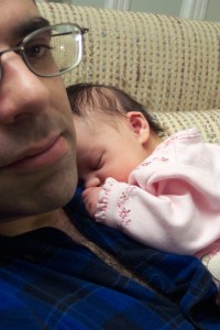 Daddy and Julianna, age 3 weeks