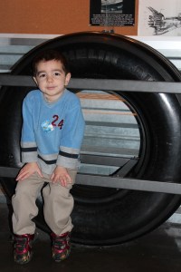 That, incidentally, is a space shuttle tire from the Shuttle Columbia. Co-ol.