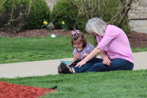 Michael is why her glasses are falling off her face in this picture. He had them stretched out.