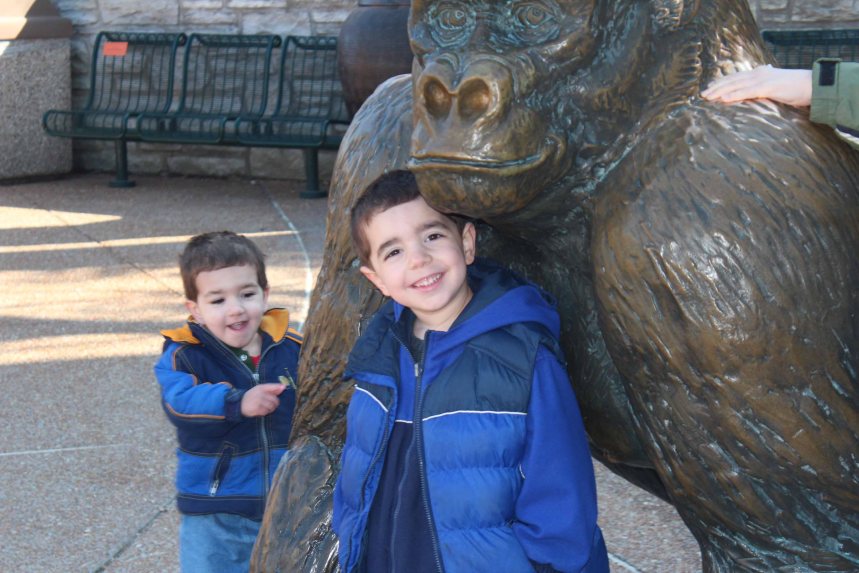 Nicholas (and Michael) with Mr. Gorilla