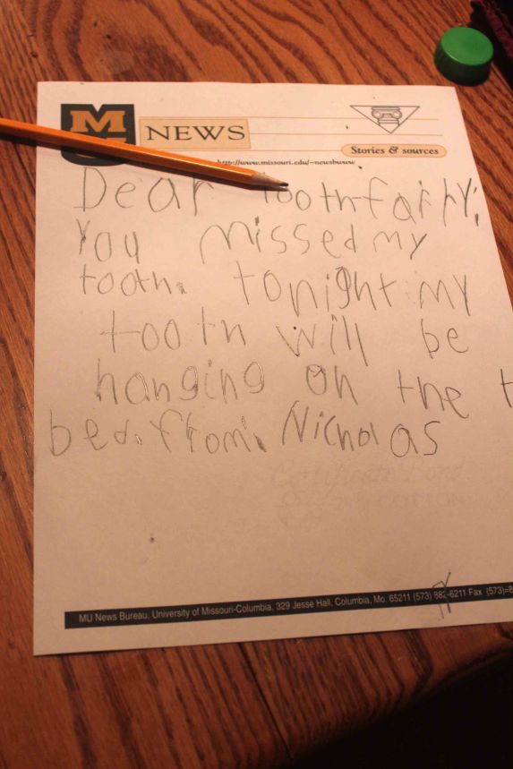 Tooth Fairy Letter