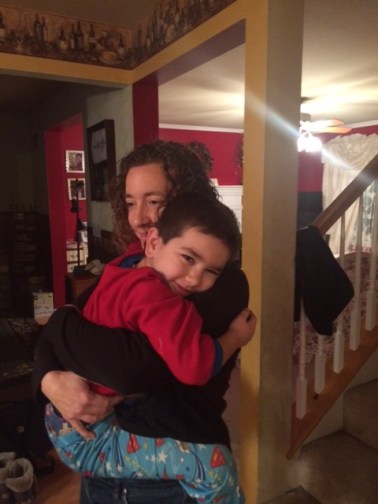 While he's still small enough to hold like this...